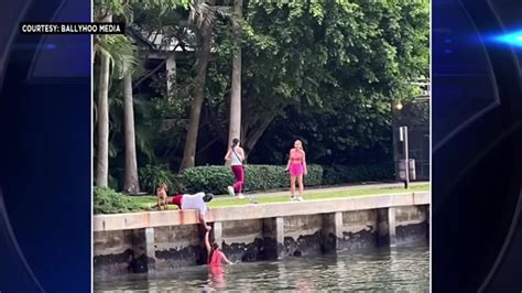 Advertising boat captains rescue woman after her dog knocks her into Miami River on Brickell Key